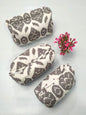 Set of 3 Pouches With A Waterproof Lining, Perfect For Cosmetics
