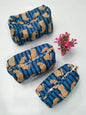 Set of 3 Pouches With A Waterproof Lining, Perfect For Cosmetics