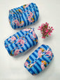 Set of 3 Pouches With A Waterproof Lining, Perfect For Cosmetics