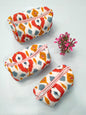 Set of 3 Pouches With A Waterproof Lining, Perfect For Cosmetics