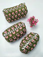 Set of 3 Pouches With A Waterproof Lining, Perfect For Cosmetics