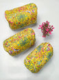 Set of 3 Pouches With A Waterproof Lining, Perfect For Cosmetics