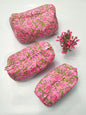 Set of 3 Pouches With A Waterproof Lining, Perfect For Cosmetics