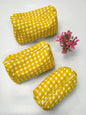 Set of 3 Pouches With A Waterproof Lining, Perfect For Cosmetics