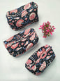 Set of 3 Pouches With A Waterproof Lining, Perfect For Cosmetics