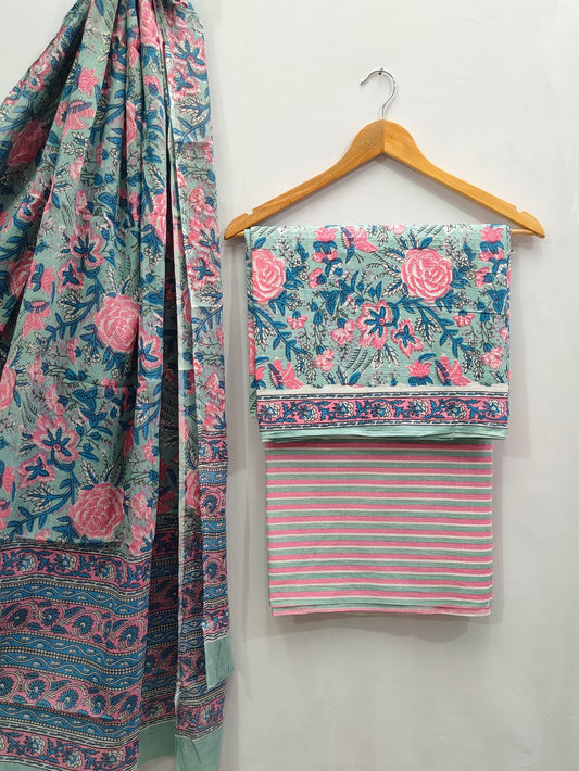 soft cotton salwar suit set for summer