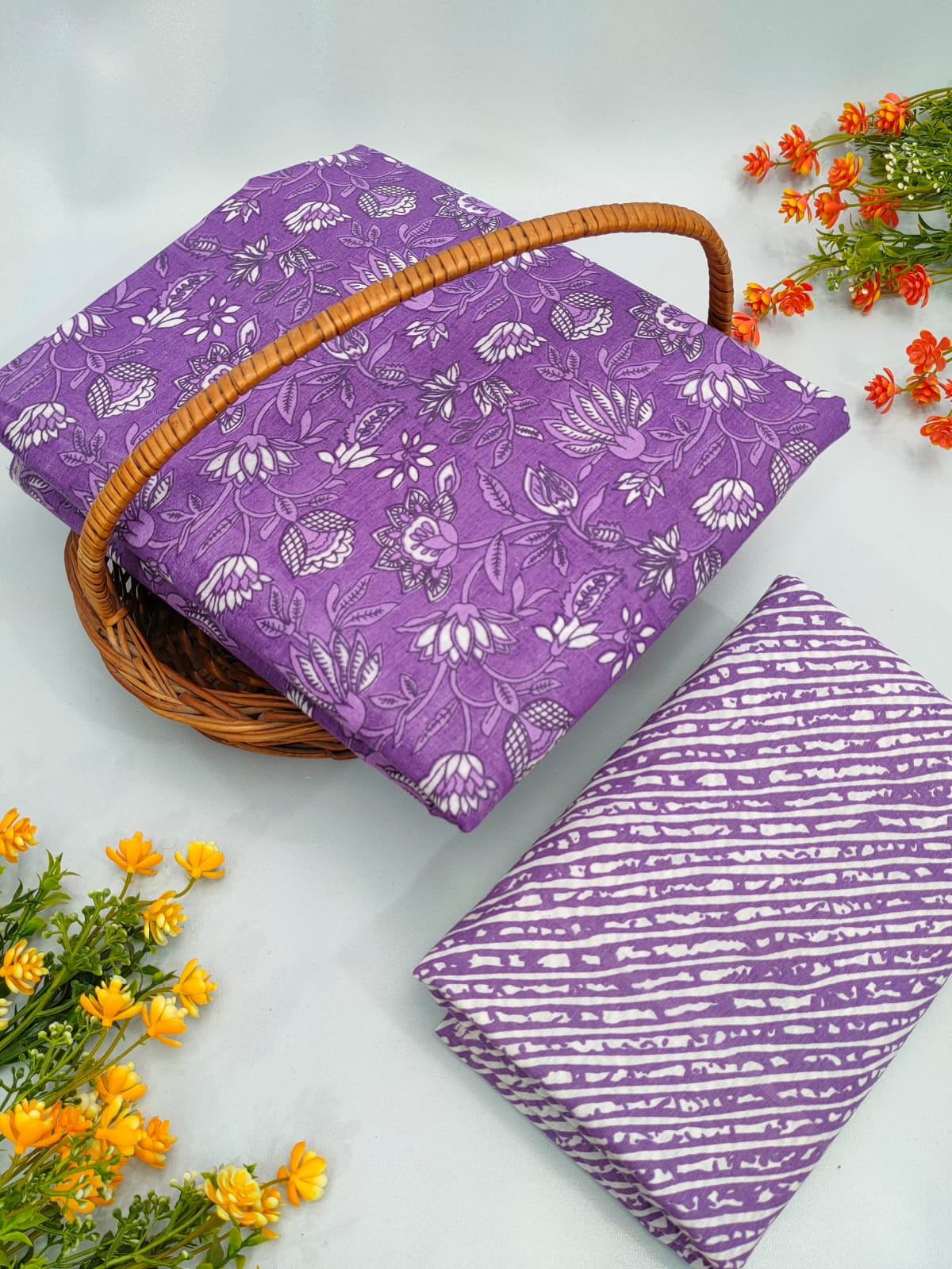 Cotton Top Bottom Sanganeri Print Set - BFTB5 – The Street Pal