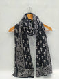 mul cotton dupatta stole hand block printed
