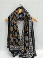 mul cotton dupatta stole hand block printed