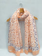 mul cotton dupatta stole hand block printed