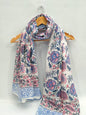 mul cotton dupatta stole hand block printed