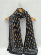 mul cotton dupatta stole hand block printed
