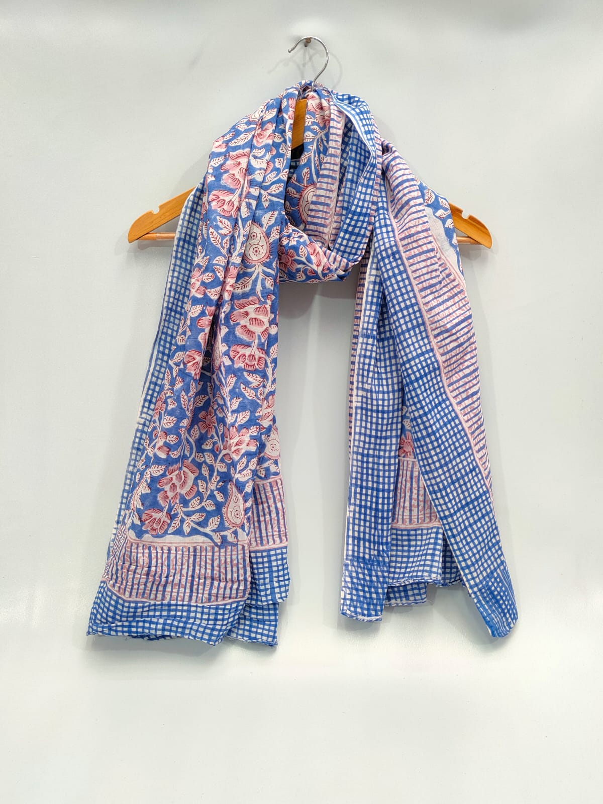 mul cotton hand block printed stole