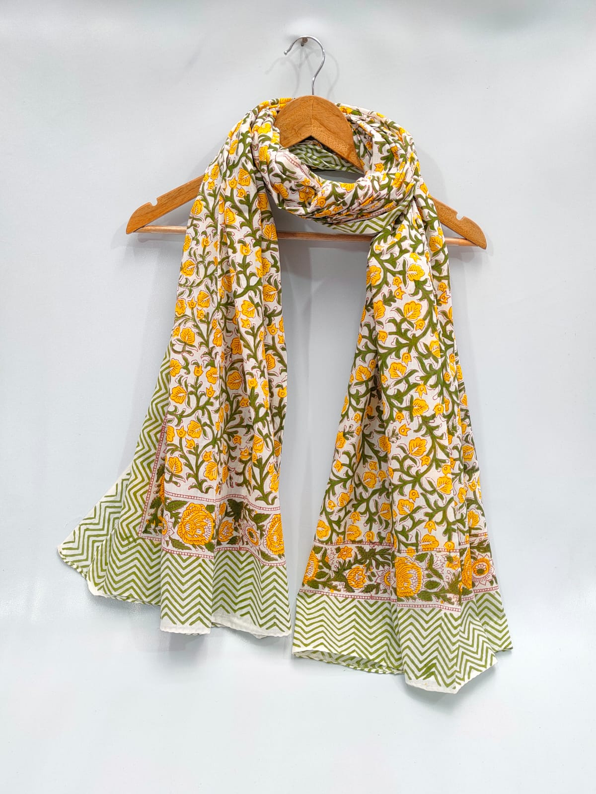 mul cotton hand block printed stole