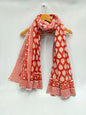 mul cotton hand block printed stole