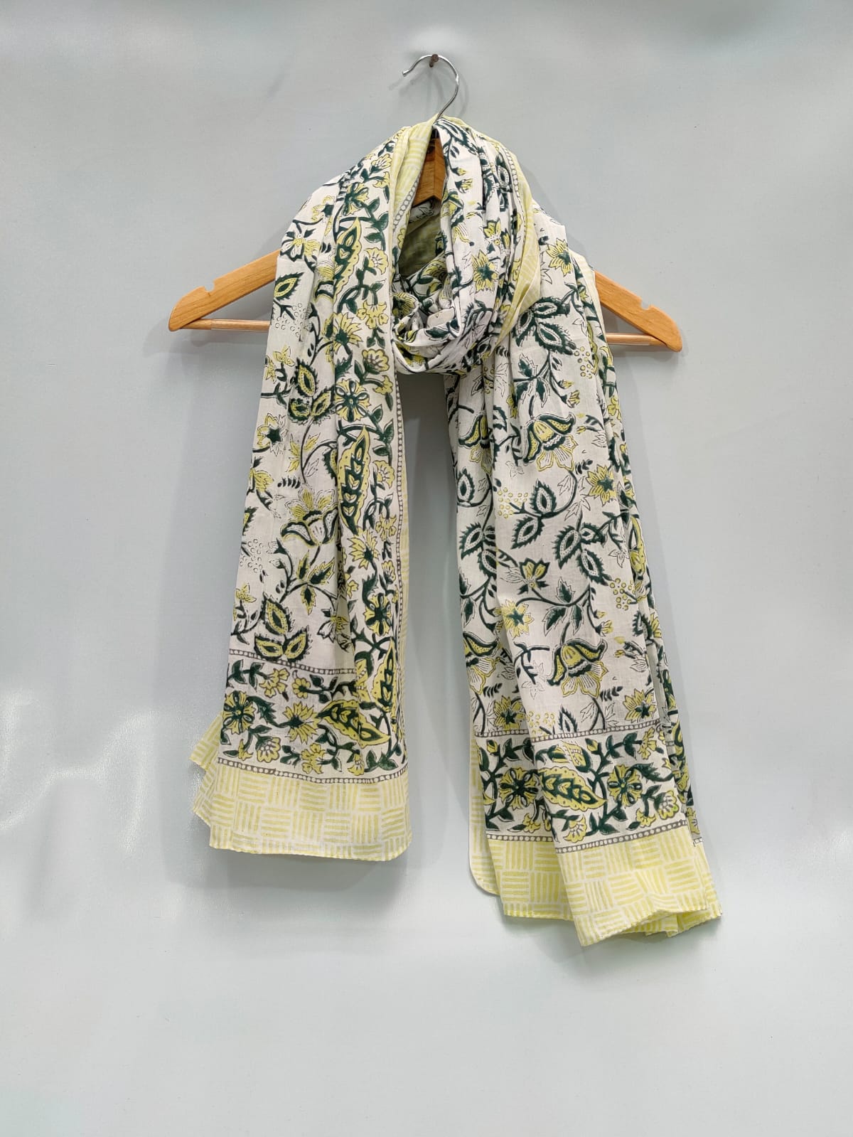 mul cotton hand block printed stole