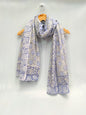 mul cotton hand block printed stole