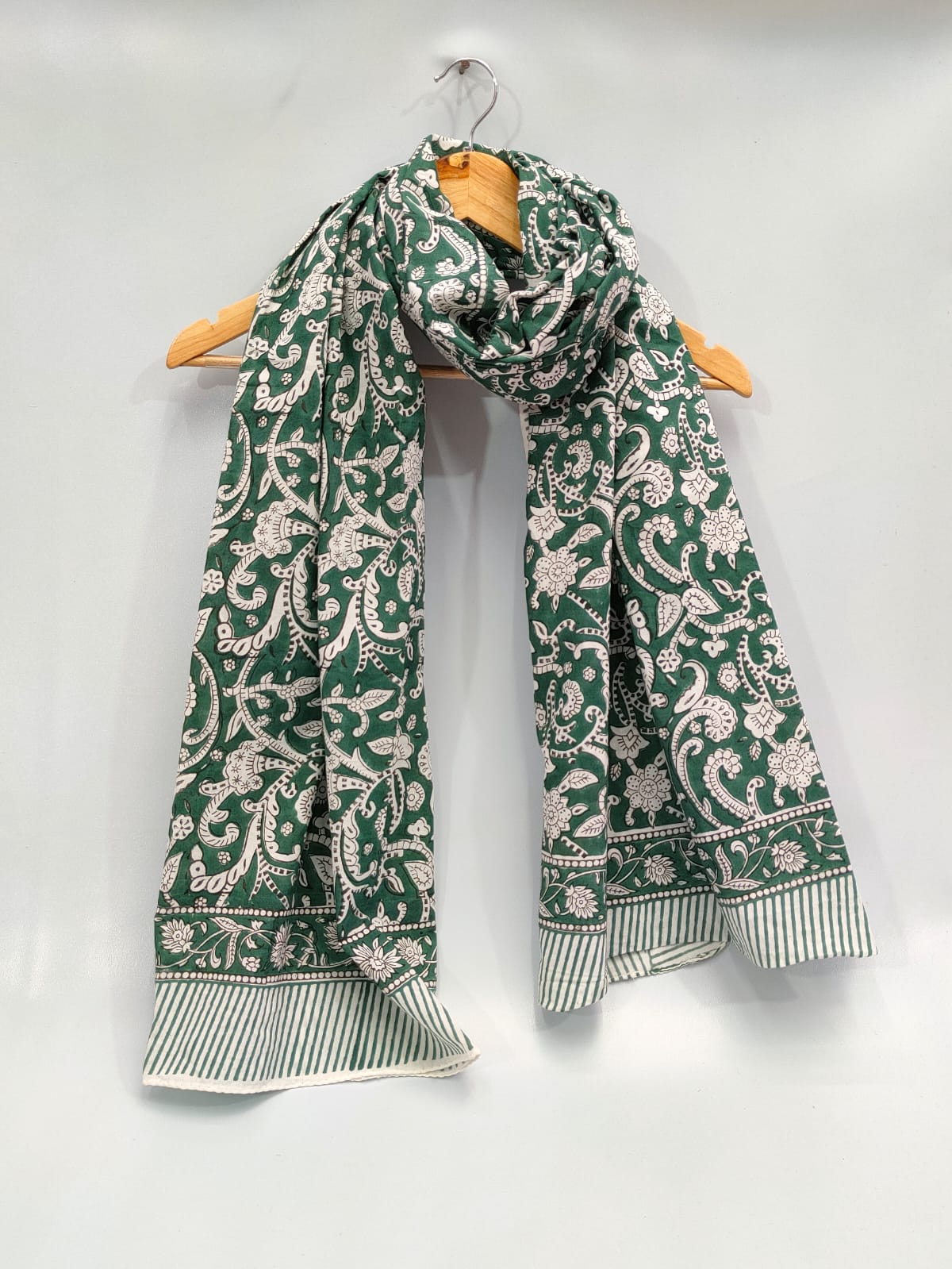 mul cotton hand block printed stole