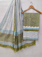 Hand Block Cotton Salwar Suit Set with Cotton Dupatta  - TSPSMVV39