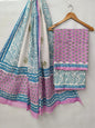 Hand Block Cotton Salwar Suit Set with Cotton Dupatta  - TSPSMVV40