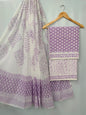 Hand Block Cotton Salwar Suit Set with Cotton Dupatta  - TSPSMTP31
