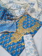 Cotton Gota Patti Neck Work Block Printed Suit Set with Cotton Dupatta - TSPSGPMVJ25
