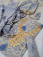 Cotton Gota Patti Neck Work Block Printed Suit Set with Cotton Dupatta - TSPSGPMVJ38