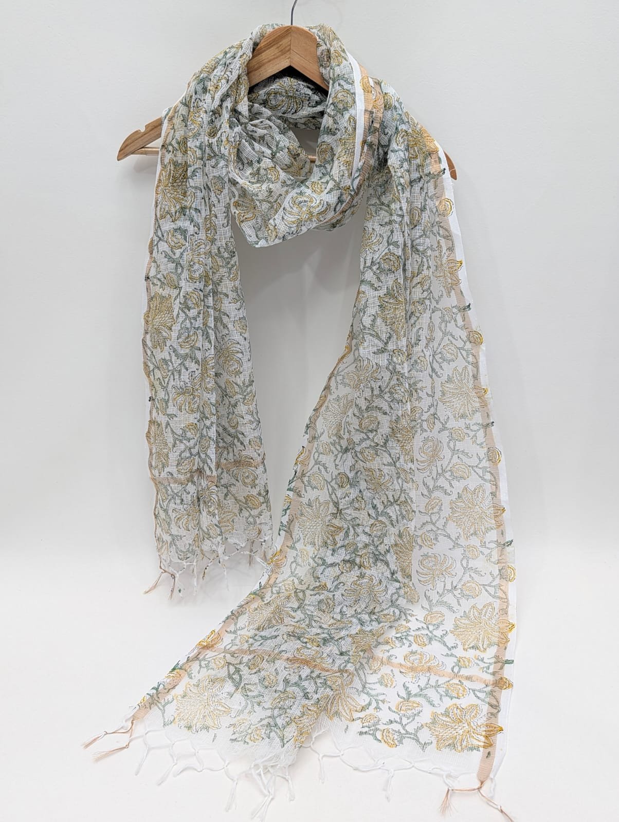 Kota Doriya Block Printed 2.5 mtr Dupatta
