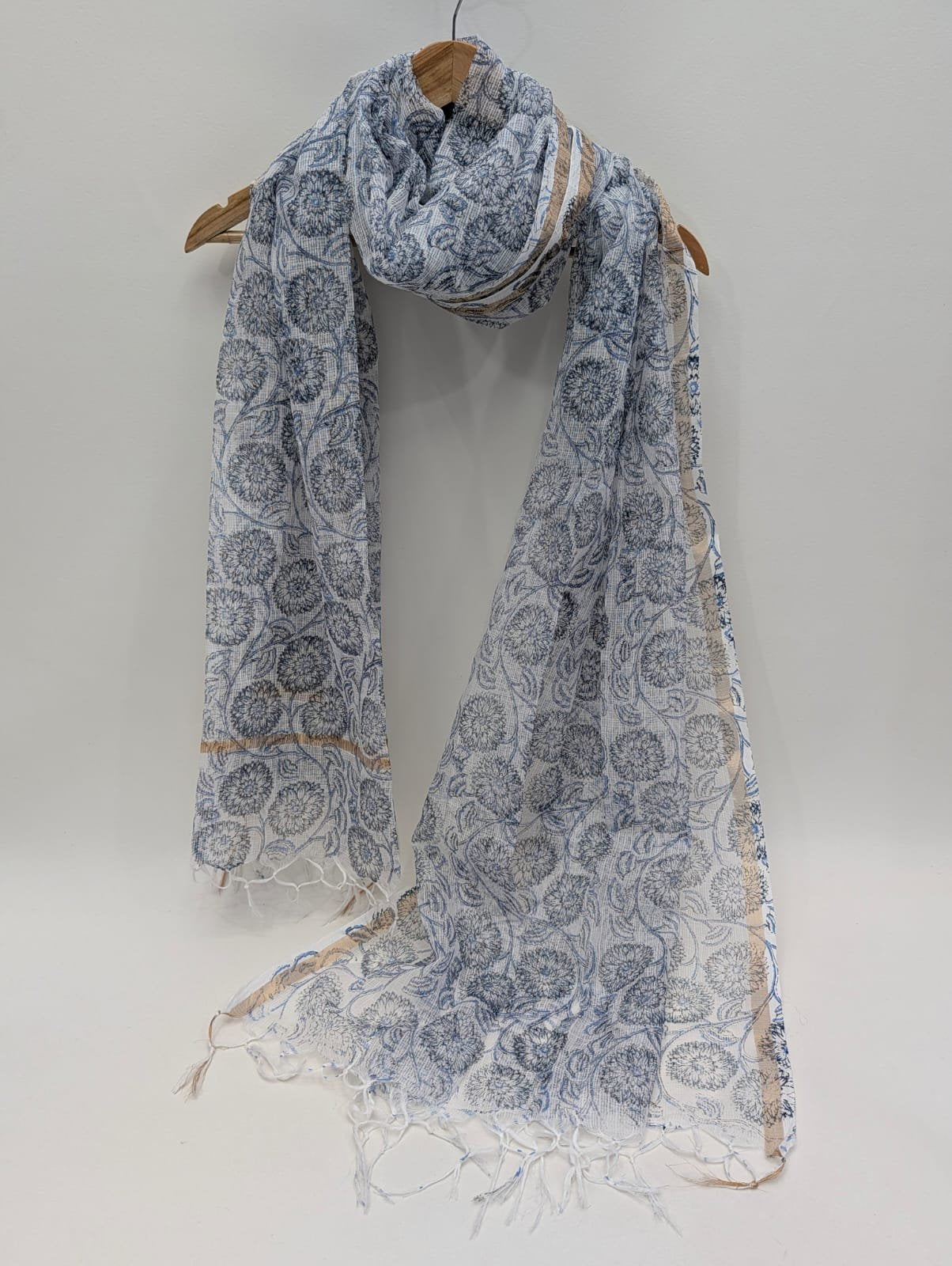 Kota Doriya Block Printed 2.5 mtr Dupatta