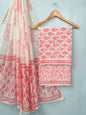 Hand Block Cotton Salwar Suit Set with Cotton Dupatta  - TSPSMVJ116