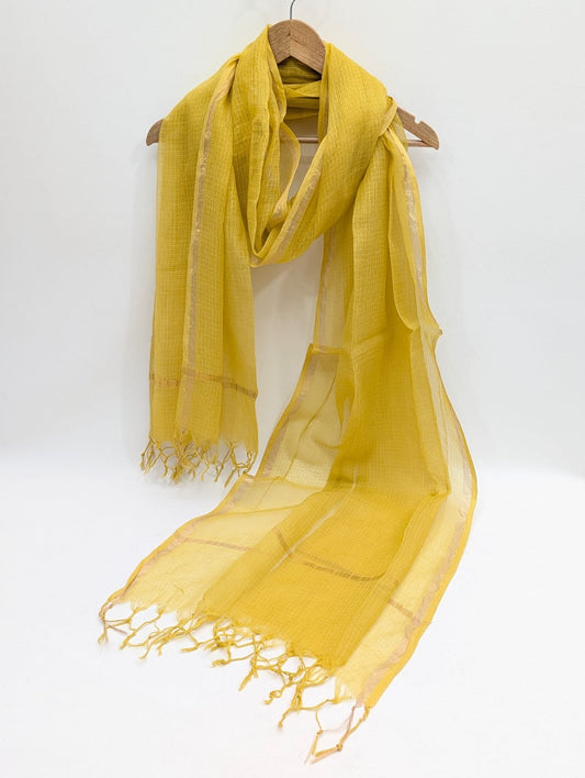 Plain Kota Doriya Block Printed dupatta 2.5 meter