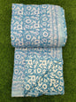 Hand Block Printed Cotton Quilt - 90x108 Inches 