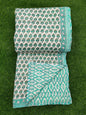 Hand Block Printed Cotton Quilt - 90x108 Inches 