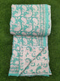 Hand Block Printed Cotton Quilt - 90x108 Inches 