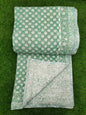 Hand Block Printed Cotton Quilt - 90x108 Inches 