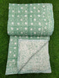 Hand Block Printed Cotton Quilt - 90x108 Inches 