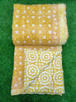 Hand Block Printed Cotton Quilt - 90x108 Inches 