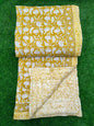 Hand Block Printed Cotton Quilt - 90x108 Inches 