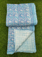 Hand Block Printed Cotton Quilt - 90x108 Inches 