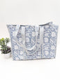 Quilted Tote Bag without zip - 17x18x 6 inches