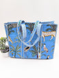 Quilted Tote Bag without zip - 17x18x 6 inches