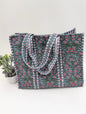 Quilted Tote Bag without zip - 17x18x 6 inches