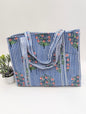 Quilted Tote Bag without zip - 17x18x 6 inches