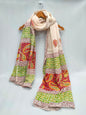 2.5 Meter Mul Cotton HandBlock Sanganeri Dupatta - TSPDSTP1