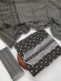 Tie Work Hand Block Suit Set with Cotton Dupatta