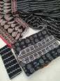 Tie Work Hand Block Suit Set with Cotton Dupatta