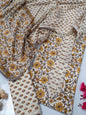 Tie Work Suit Set with Cotton Dupatta - TSPSMTWVJ49