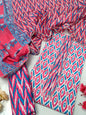 Tie Work Suit Set with Cotton Dupatta - TSPSMTWVJ58