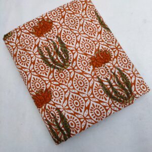 Bagru Pure Cotton Hand Block Fabric – TSPRBK677
