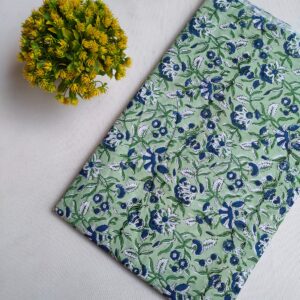 Hand Block Printed Pure Cotton Fabric – TSPRFBK116